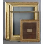 A late 19th/early 20th century gilt composition frame with Art Nouveau pie-crust ornament, rebate