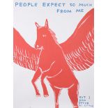 David Shrigley - 'People Expect So Much of Me', offset lithograph, published by Shrig Shop, circa