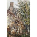 Continental School - Chateau in Dappled Light, late 19th/early 20th century watercolour, 29.5cm x