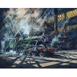 Alan King [Akin of Malvern] - 'County on Shed' and 'Steam under way' (Steam Trains), a pair of