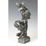After Giambologna - Abduction of a Sabine Woman, a 19th century carved serpentine figure group,