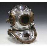 A rare Siebe, Gorman & Co Ltd eight-bolt diver's helmet, the main body plated in chrome and with