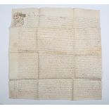 A group of five 17th century legal documents on vellum, all Indentures, together with another 17th