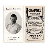 An album containing a part-set of approximately 199 (of 238) Taddy 'County Cricketers' cigarette