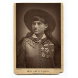 BUFFALO BILL. A group of six Woodburytype photographs relating to Buffalo Bill, titled 'Miss Annie