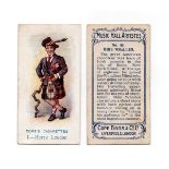 A large collection of cigarette and trade cards, including a set of 50 Cope Bros 'Music Hall