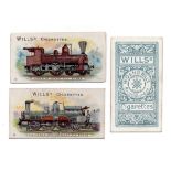 A collection of cigarette cards in two albums and loose, including a set of 50 Wills 'Locomotives