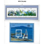 New Zealand stamp collection in three Davo albums and two further albums, stock book and loose