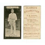 A collection of 12 Wm Clarke 'Cricketer Series' cigarette cards circa 1901, including number 19 'W.