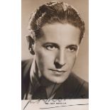 AUTOGRAPHS. A collection of approximately 50 postcards, photographs and leaves of cinema stars, 11