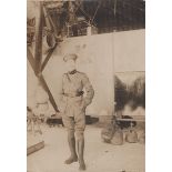 PHOTOGRAPHS, AVIATION. A sepia-toned photograph of Ernest Demuyter, entrant to the Gordon Bennett