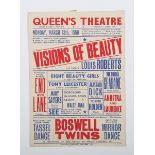 THEATRE. A group of 13 theatre posters advertising performances at the Queen's Theatre Poplar, Red