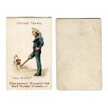 A set of 12 Faulkner 'Cricket Terms' cigarette cards circa 1899.Buyer’s Premium 29.4% (including VAT