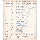 AUTOGRAPHS. A visitors' book with numerous signatures, dated 1945 to 1959, including Henry Moore