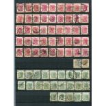 Hong Kong stamps in three stock books from Queen Victoria to Queen Elizabeth II, mostly used in