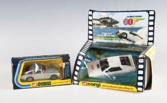 A Corgi No. 270 James Bond Aston Martin DB5 and a No. 269 James Bond Lotus Esprit, both boxed (boxes