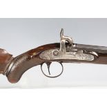 A rare early to mid-19th century poacher's break-down percussion pistol/rifle by Martin, Paisley,