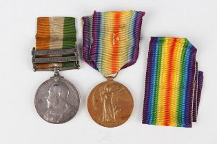 A King's South Africa Medal with two bars, 'South Africa 1901' and 'South Africa 1902', to '2926