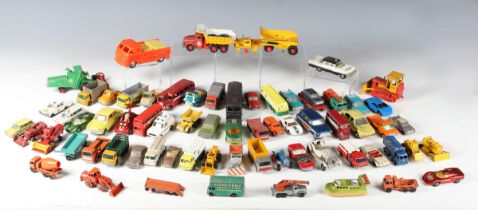 A collection of Dinky Toys, Corgi Toys and Matchbox cars and commercial, film and television