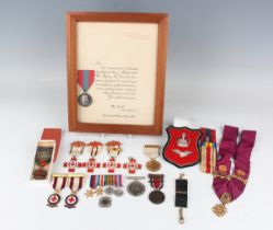 An Imperial Service Medal, Elizabeth II issue, to Arthur Hill, with forwarding certificate, framed