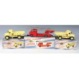 Four Dinky Toys and Supertoys vehicles, comprising No. 582 Pullmore car transporter with No. 994