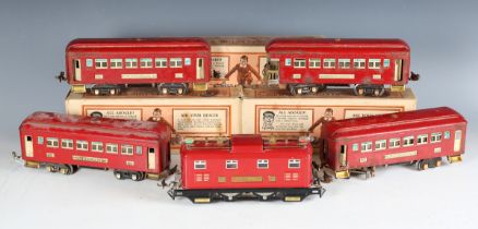 A Lionel gauge O 3-rail No. 251E electric locomotive with pantographs and roof lights (restoration),