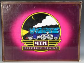 An MTH gauge O No. 20-2234-1 E8 ABA diesel engine set Santa Fe with Proto Sound 2.0, boxed (box