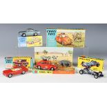 A Corgi Toys No. 256 Volkswagen 1200 in East African safari trim, boxed, a No. 239 Volkswagen 1500