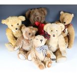 Six Canterbury teddy bears, comprising Angus, Piers, Rumpole, Anniversary and two others.Buyer’s