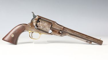 A Remington-Beals Navy Model .36 six-shot revolver, barrel length 19cm, numbered '10402'.Buyer’s