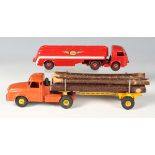 A French Dinky Toys No. 32c Panhard tanker 'Esso' and a French Dinky Supertoys No. 36A Willeme