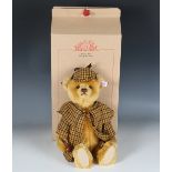 A modern Steiff mohair teddy bear Sherlock Holmes, boxed.Buyer’s Premium 29.4% (including VAT @ 20%)