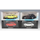 Four Minichamps 1:43 scale model cars, comprising No. 430-054010 Ford Scorpio Break 1995, No. 400