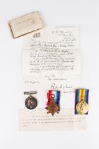 A 1914-15 Star to '13174 Pte C.M.Wright. 5/Can: Inf', a 1914-18 British War Medal and a 1914-19