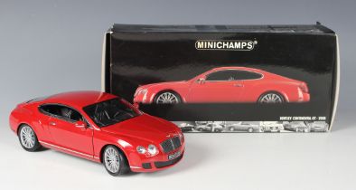 A Minichamps 1:18 scale Bentley Continental GT-2008, boxed (box lightly scuffed).Buyer’s Premium