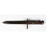 A Swiss SIG 1957 pattern bayonet with double-edged blade, blade length 23.5cm, numbered '225366',