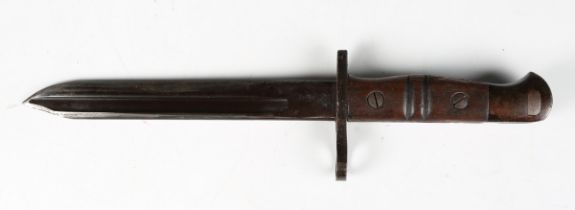 A Swiss SIG 1957 pattern bayonet with double-edged blade, blade length 23.5cm, numbered '225366',