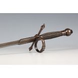 A 17th century all-steel main-gauche or left-hand dagger with double-edged diamond-section blade,