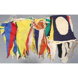A collection of mid-20th century international flags and pennants.Buyer’s Premium 29.4% (including
