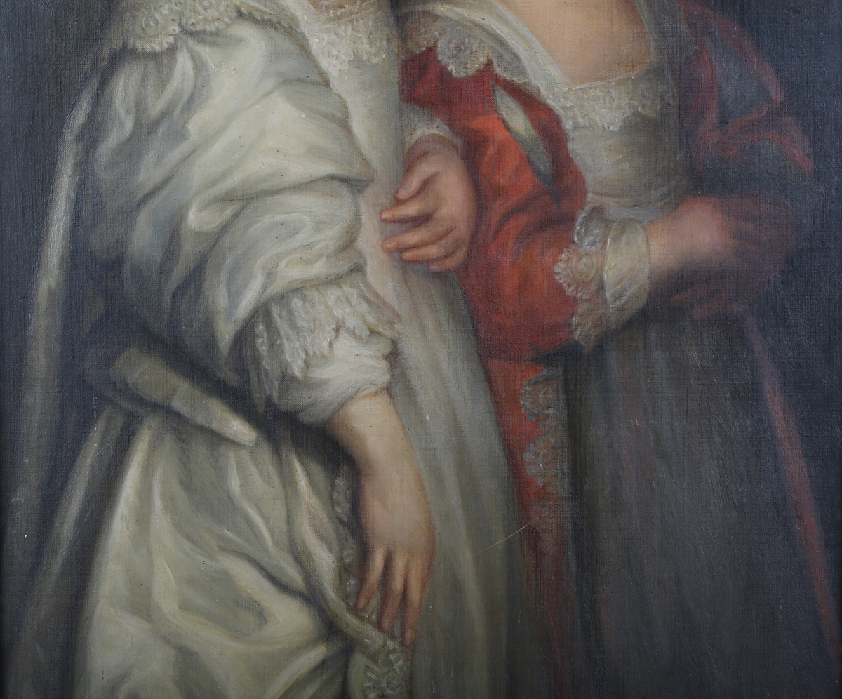 M.A. Bunkell, after Anthony van Dyke - Children of Charles I, oil on canvas, signed, dated 1923 - Image 6 of 8