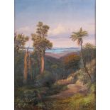 Charles Blomfield - 'Auckland Harbour from the Waitakere Ranges', oil on canvas, signed and dated