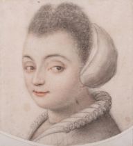 Circle of Daniel Dumonsteir - Half Length Portrait of a Lady traditionally identified as Madame de