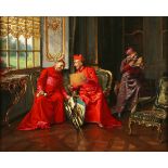 Francois Brunery - 'Amusing Prints', 19th century oil on panel, signed recto, title and labels