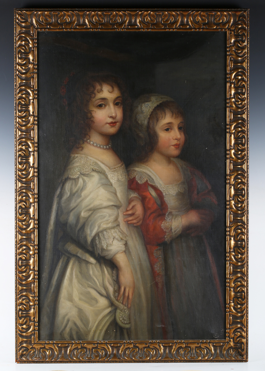 M.A. Bunkell, after Anthony van Dyke - Children of Charles I, oil on canvas, signed, dated 1923 - Image 8 of 8