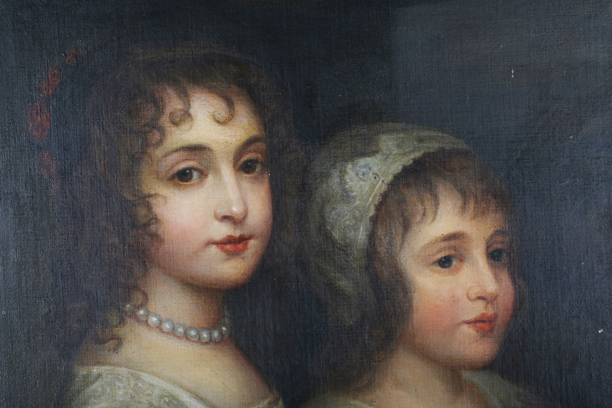 M.A. Bunkell, after Anthony van Dyke - Children of Charles I, oil on canvas, signed, dated 1923 - Image 7 of 8