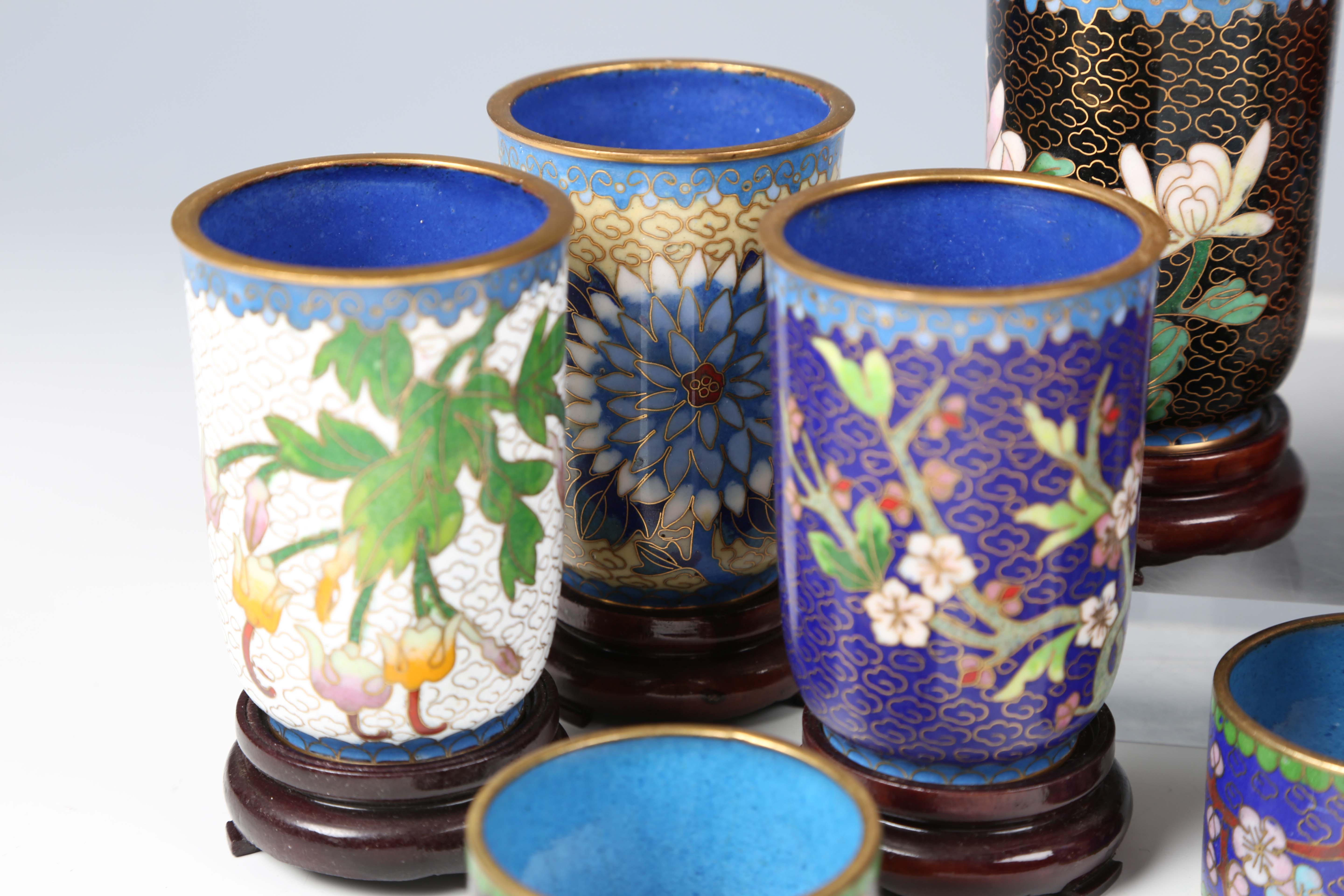 A group of 20th century Chinese cloisonné items, including a candlestick, height 16cm.Buyer’s - Image 10 of 10