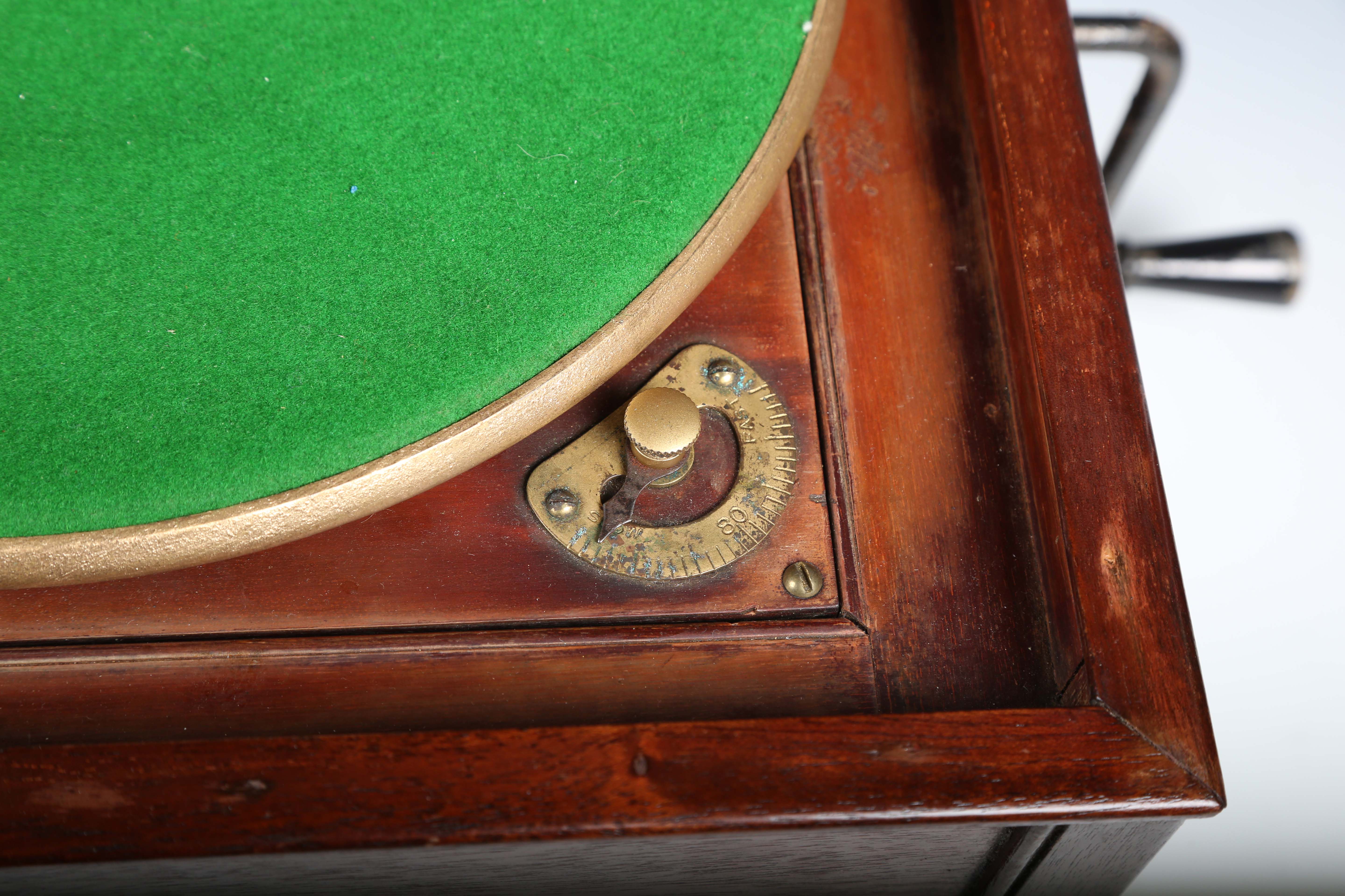 An early 20th century mahogany cased 'Cliftophone' gramophone with gilt finished fittings, width - Image 9 of 15