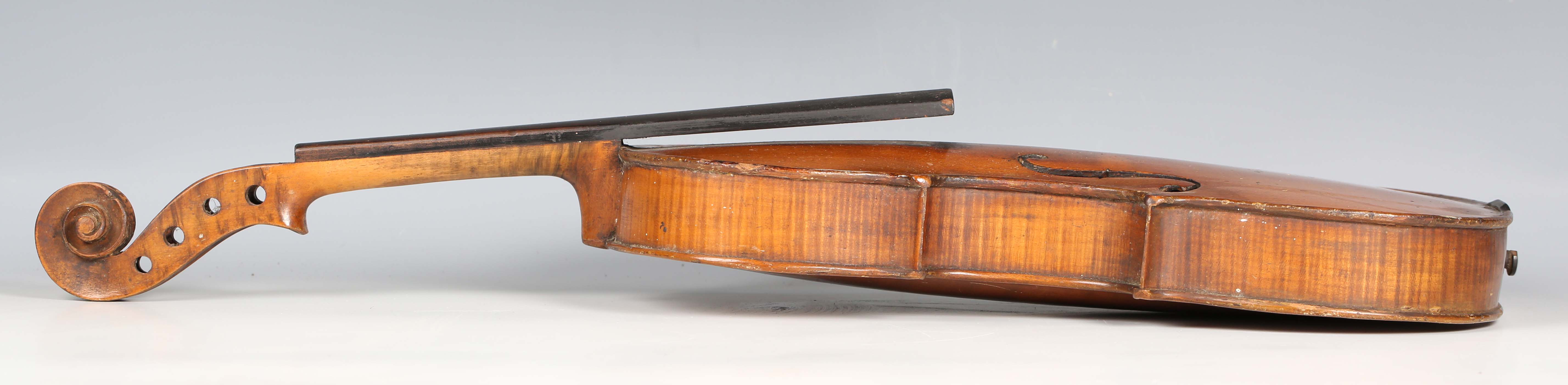 A violin with two-piece back, bearing interior label indistinctly inscribed 'G.A. How 1914', - Image 49 of 53