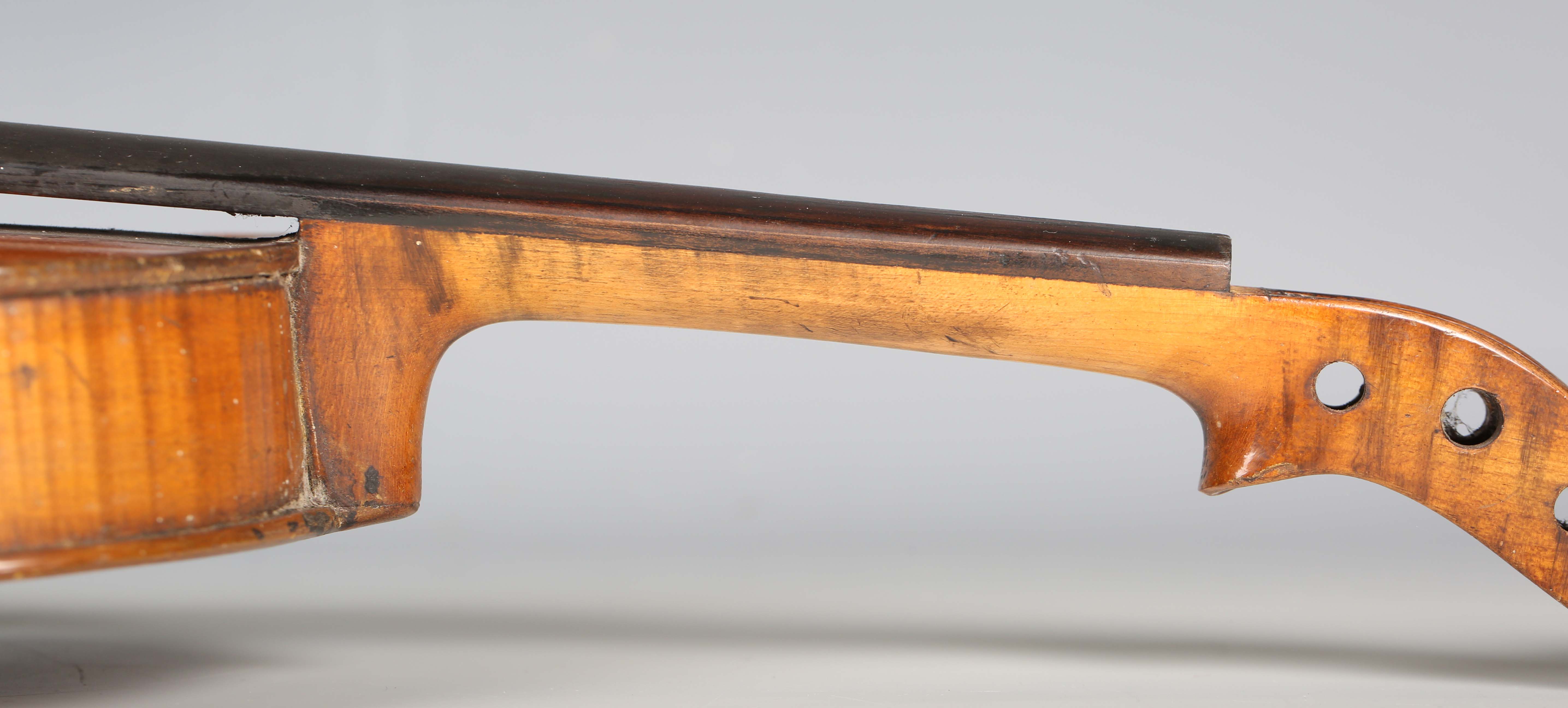 A violin with two-piece back, bearing interior label indistinctly inscribed 'G.A. How 1914', - Image 39 of 53