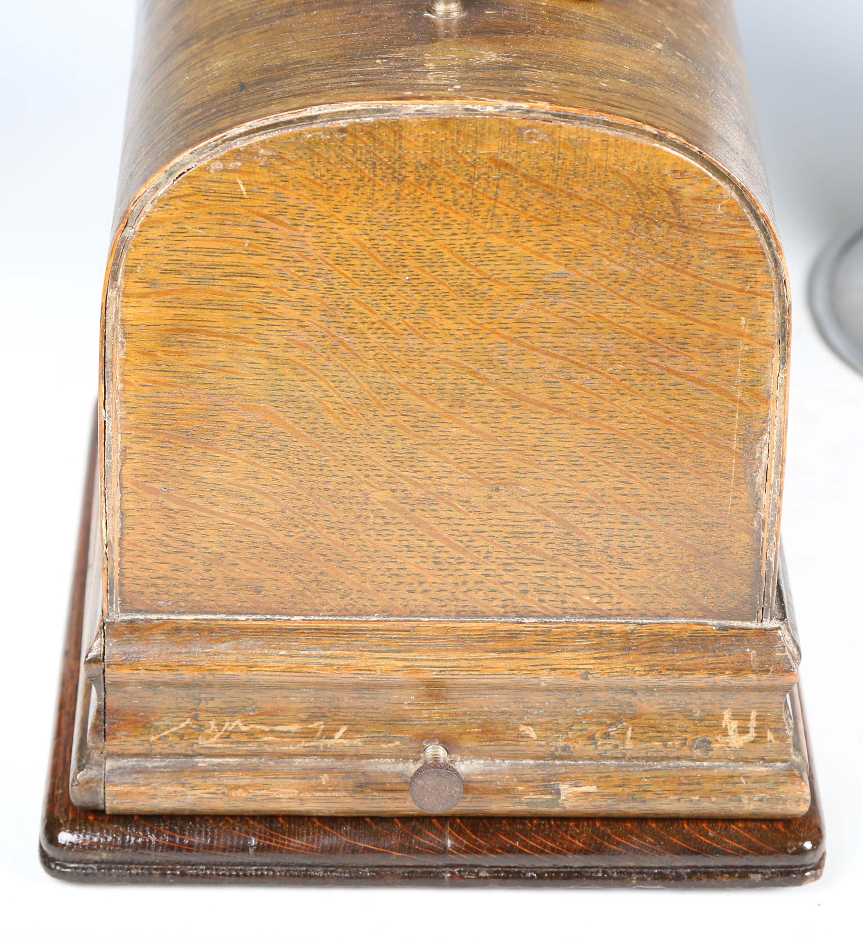 An Edison Gem phonograph, within an oak case with aluminium horn, and a small collection of - Image 10 of 18